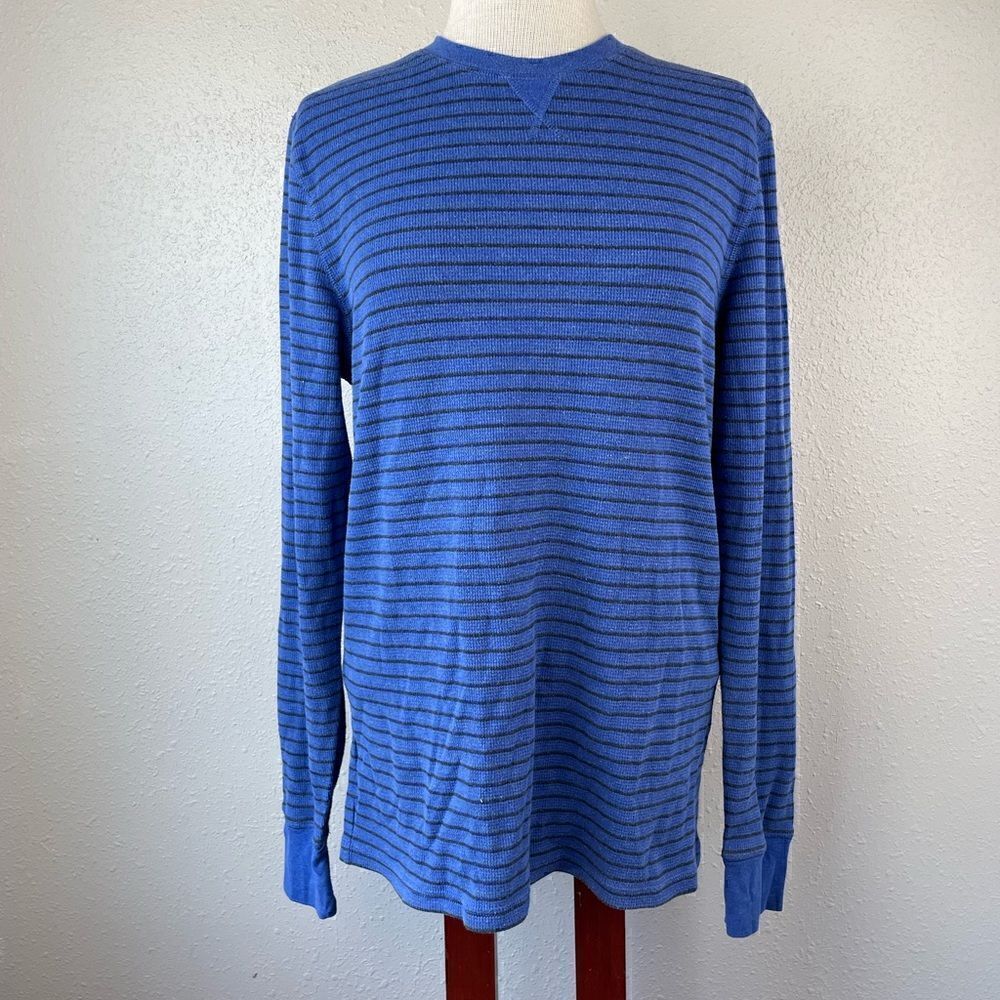Public Opinion 2 for 1 Long Sleeve Striped Shirts Size L EUC